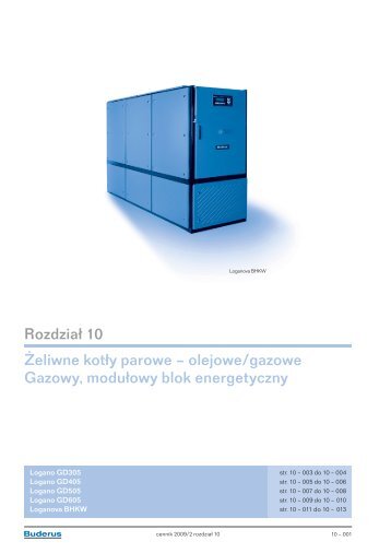 olejowe/gazowe Gazowy, moduÅowy blok energetyczny ... - Buderus