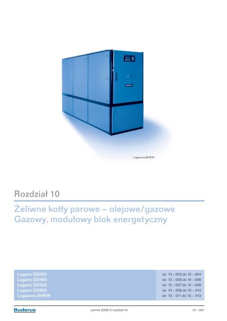 olejowe/gazowe Gazowy, moduÅowy blok energetyczny ... - Buderus