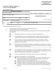 Form C Residency Affidavit for Caregiver Adult - Henderson County ...