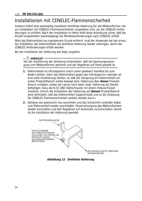 Betriebsanleitung - FOXBORO ECKARDT GmbH