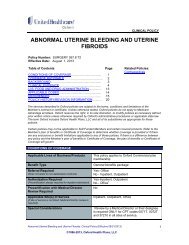 Abnormal Uterine - Oxford Health Plans