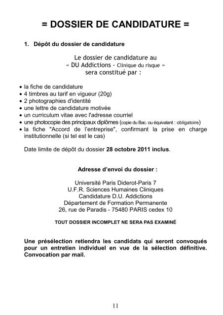 DU_Addiction11_12.pdf - UniversitÃ© Paris Diderot-Paris 7