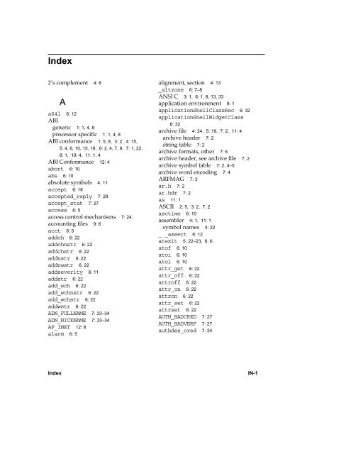 Full Generic System V ABI