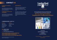 Electrical Insurance Scheme Brochure - Camberford Law PLC