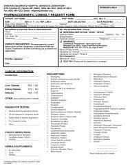 pharmacogenetic consult request form - Shodair Children's Hospital