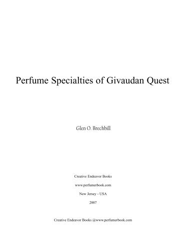 Perfume Specialties of Givaudan Quest - Fragrance Ingredients