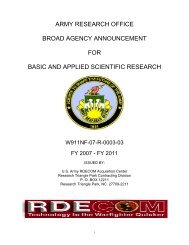 army research office broad agency announcement for basic and ...