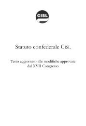 Statuto Confederale - Cisl