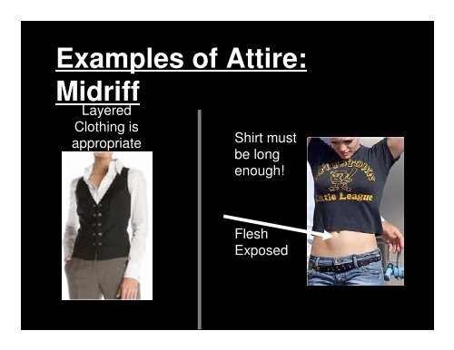 Examples Of Attire Midrif