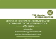 listing of nigerian telecommunication companies on the nigerian ...