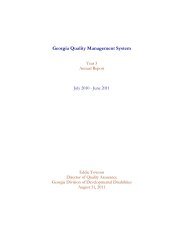 Georgia Quality Management System - Department of Behavioral ...