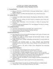 Resume - Acharya Nagarjuna University