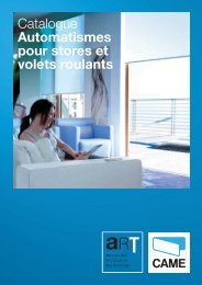 Catalogue Automatismes pour stores et volets roulants - ART by Came