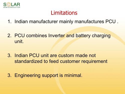 Sourcing Domestic Inverterâ Issues and Challenges - india ...