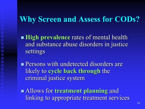 Screening And Assessment Of Co-Occurring Disorders