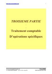 TROISIEME PARTIE Traitement comptable D ... - Procomptable