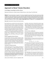 Approach to Renal Tubular Disorders - medIND