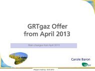 GRTgaz Offer from April 2013