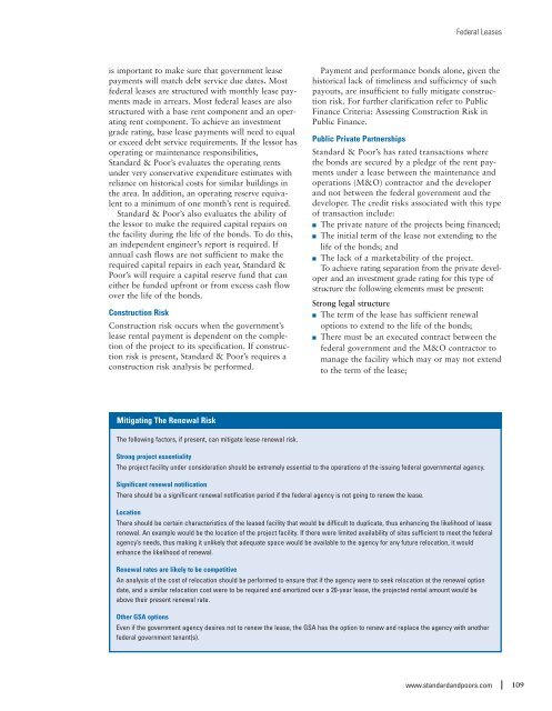 S&P - Public Finance Criteria (2007). - The Global Clearinghouse