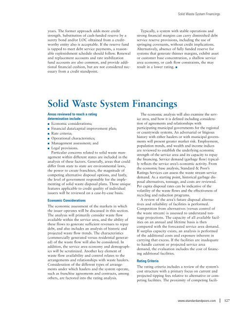 S&P - Public Finance Criteria (2007). - The Global Clearinghouse