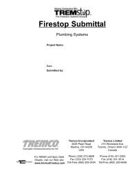 Firestop Submittal - Tremco Sealants