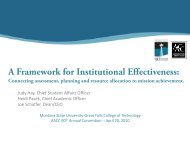 A Framework for Institutional Effectiveness - American Association of ...