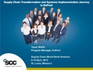 Supply Chain Transformation and Systems Implementation Journey ...