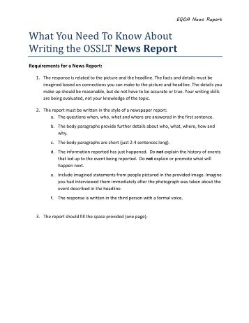 OSSLT News Report Practice 2012.pdf - GDHS English Department