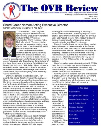 Sherri Greer Named Acting Executive Director - Kentucky: Office of ...
