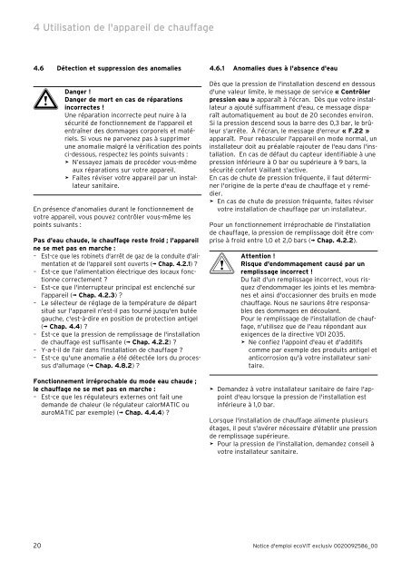 ecoVIT exclusiv - Notice d'emploi - 11 2009 (0.88 MB) - Vaillant