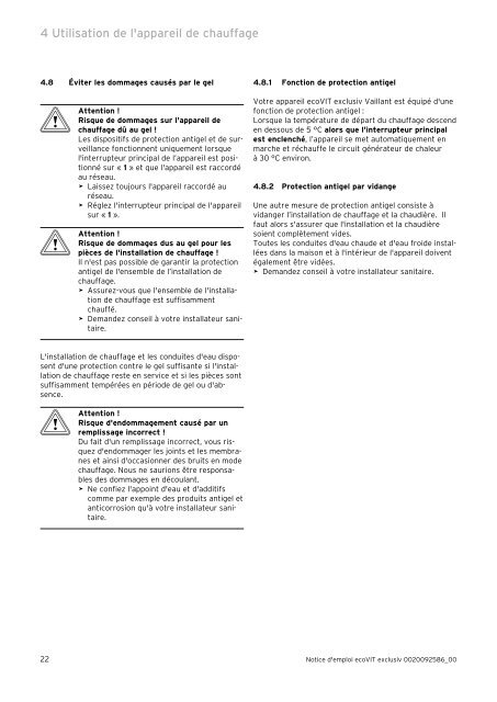 ecoVIT exclusiv - Notice d'emploi - 11 2009 (0.88 MB) - Vaillant