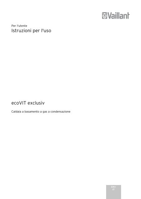 ecoVIT exclusiv - Notice d'emploi - 11 2009 (0.88 MB) - Vaillant