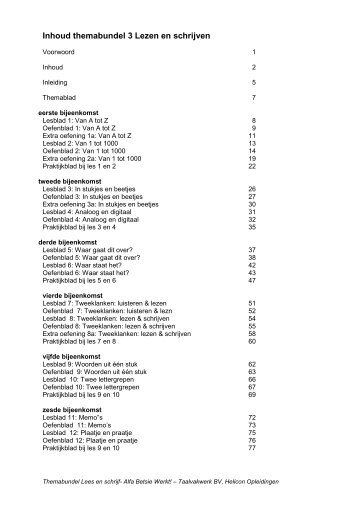 Alfa Betsie Werkt thema 3 Lees en schrijf