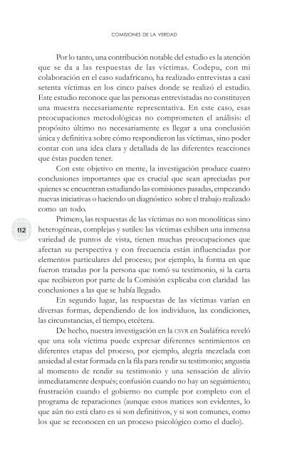 comisiones de la verdad final - Comisión de Derechos Humanos del ...