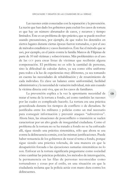 comisiones de la verdad final - Comisión de Derechos Humanos del ...