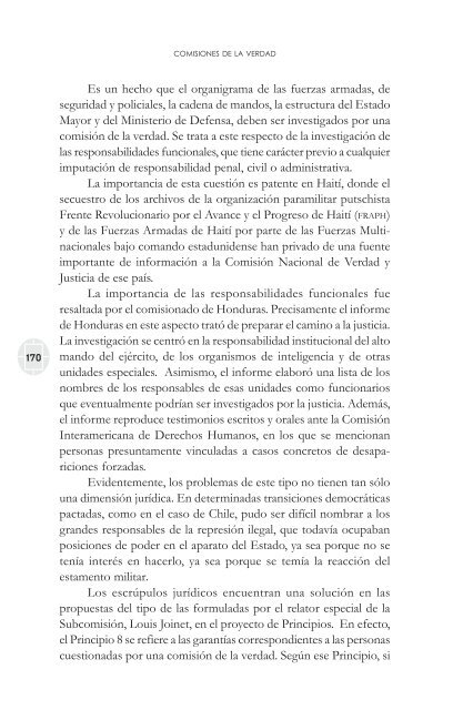 comisiones de la verdad final - Comisión de Derechos Humanos del ...