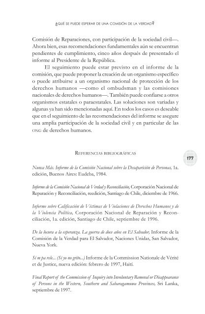 comisiones de la verdad final - Comisión de Derechos Humanos del ...