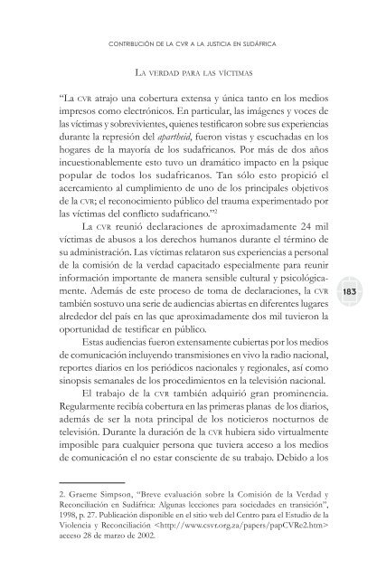 comisiones de la verdad final - Comisión de Derechos Humanos del ...