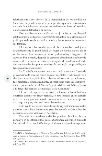 comisiones de la verdad final - Comisión de Derechos Humanos del ...