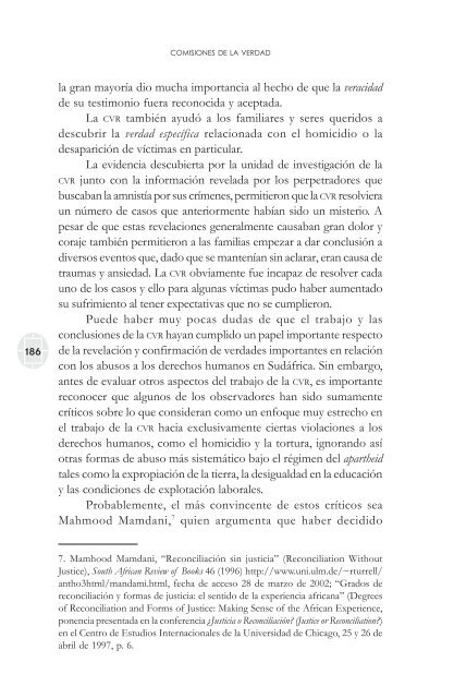 comisiones de la verdad final - Comisión de Derechos Humanos del ...