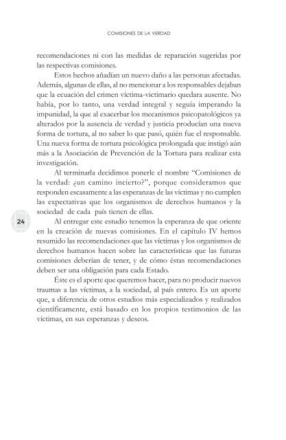 comisiones de la verdad final - Comisión de Derechos Humanos del ...