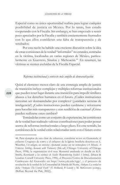 comisiones de la verdad final - Comisión de Derechos Humanos del ...