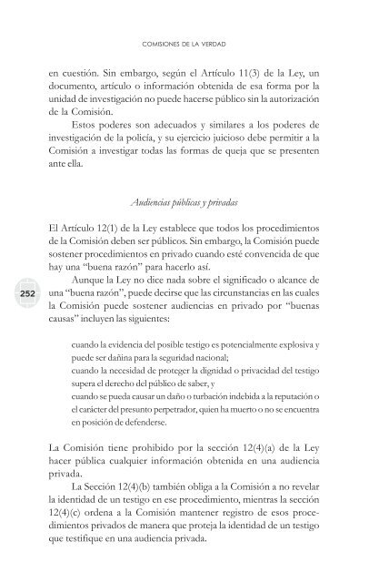 comisiones de la verdad final - Comisión de Derechos Humanos del ...