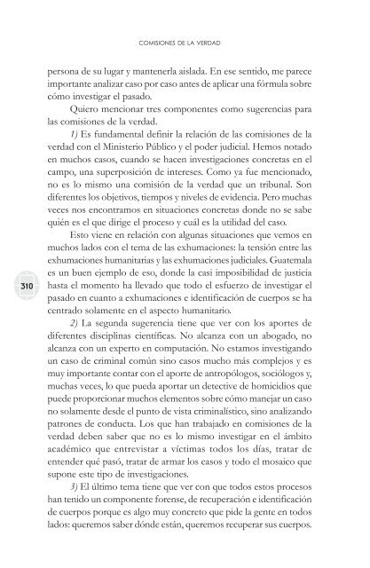 comisiones de la verdad final - Comisión de Derechos Humanos del ...