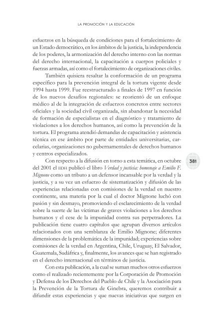 comisiones de la verdad final - Comisión de Derechos Humanos del ...