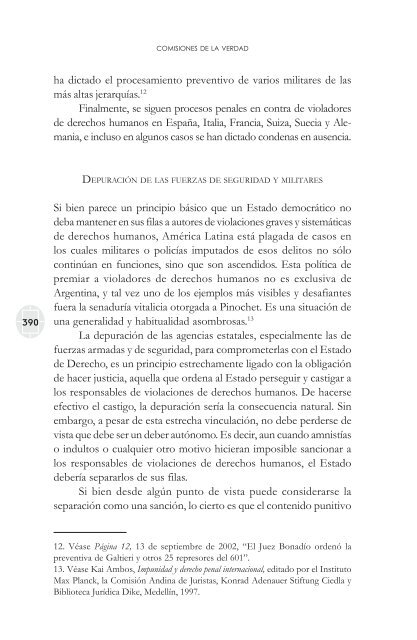 comisiones de la verdad final - Comisión de Derechos Humanos del ...