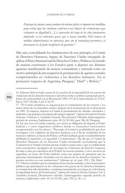 comisiones de la verdad final - Comisión de Derechos Humanos del ...