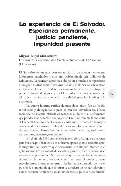 comisiones de la verdad final - Comisión de Derechos Humanos del ...