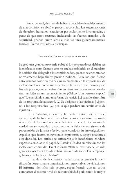 comisiones de la verdad final - Comisión de Derechos Humanos del ...