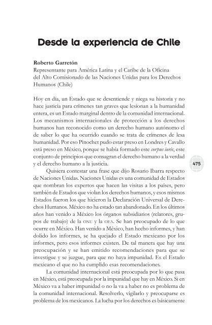 comisiones de la verdad final - Comisión de Derechos Humanos del ...